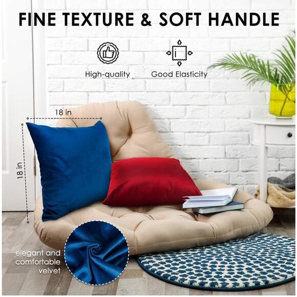 Set of 2 Velvet Throw Pillow Covers | Pillow Covers Only - Picture 2 of 2